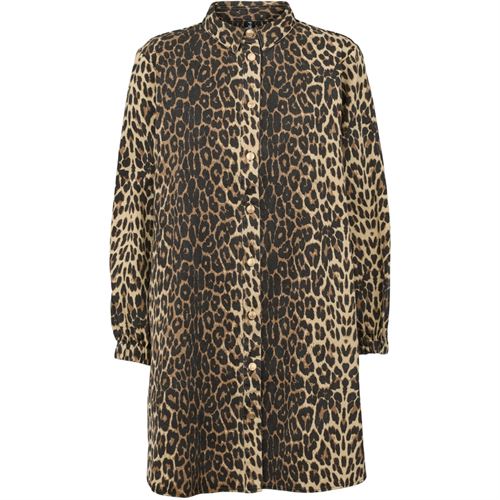 PREPAIR KJOLE, GRY DRESS, LEOPARD