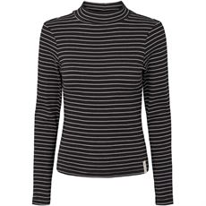 ESMÉ STUDIOS TOP, ESBLOSSOM STRIPE LS TURTLENECK GOTS, BLACK