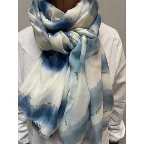 THREE M TØRKLÆDE, SCARVES 2535, BLUE