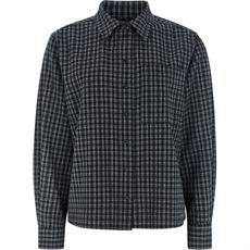 ESMÈ STUDIOS SKJORTE, ESVALDIS SHIRT, BLACK CHECK