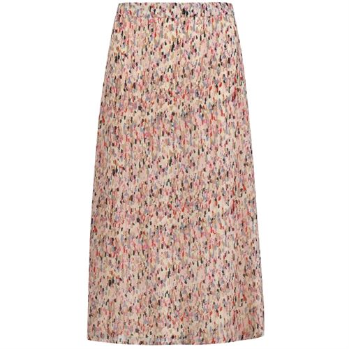 COSTER COPENHAGEN NEDERDEL, SKIRT IN MULTI SPLASH PRINT