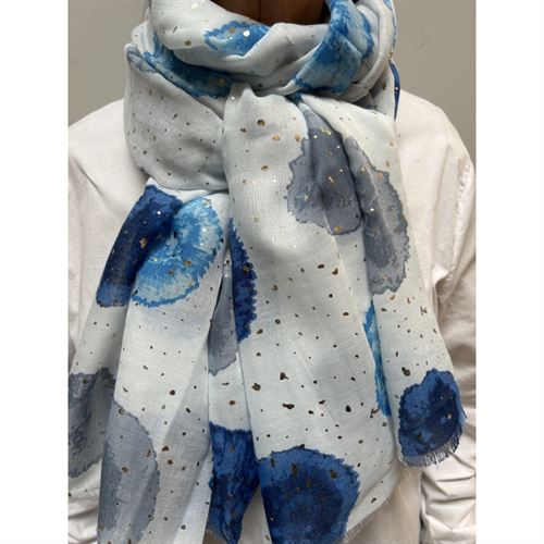 THREE M TØRKLÆDE, SCARVES 2538, BLUE