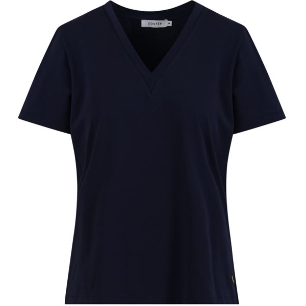 COSTER COPENHAGEN T-SHIRT, T-SHIRT WITH V-NECK, NAVY