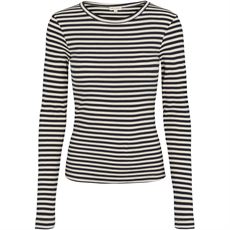 ESMÉ STUDIOS TOP, ESBLOSSOM STRIPE LS TOP GOTS, BLACK