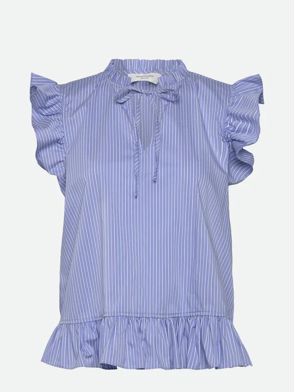 ROSEMUNDE TOP, RWIRIS STRIPE SL REGULAR TOP, BLUE STRIPE