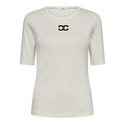 CO`COUTURE T-SHIRT, GRANNYCC LOGO TEE, OFF WHITE