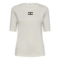 CO`COUTURE T-SHIRT, GRANNYCC LOGO TEE, OFF WHITE