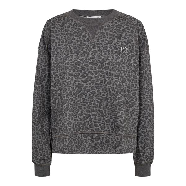 CO`COUTURE SWEATSHIRT, LEOCC SWEAT, MID GREY