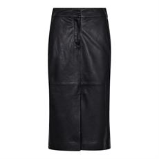 CO`COUTURE NEDERDEL, PHOEBECC LEATHER PENCIL SKIRT, BLACK