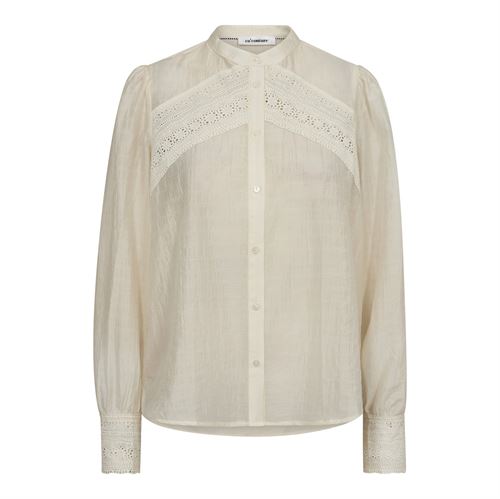 CO`COUTURE SKJORTE, BARETTCC ANGLAISE SHIRT, OFF WHITE