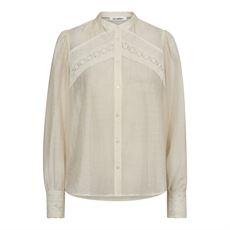 CO`COUTURE SKJORTE, BARETTCC ANGLAISE SHIRT, OFF WHITE