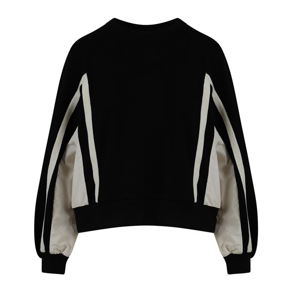 COSTER COPENHAGEN SWEAT, SPORTY SWEAT, CREME/BLACK