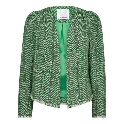 CO`COUTURE JAKKE, ALVIECC BOUCLE JACKET, GREEN