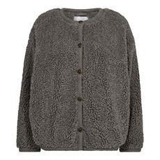 CO`COUTURE TEDDY JAKKE, NEWCC TIMMY TEDDY JACKET, MID GREY