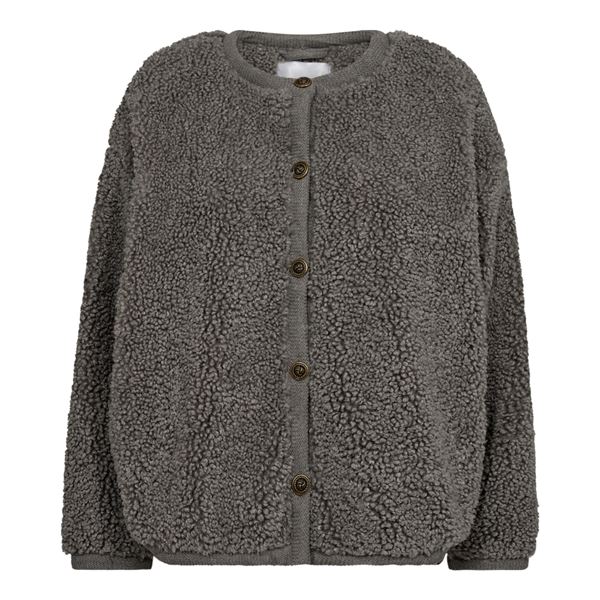 CO`COUTURE TEDDY JAKKE, NEWCC TIMMY TEDDY JACKET, MID GREY