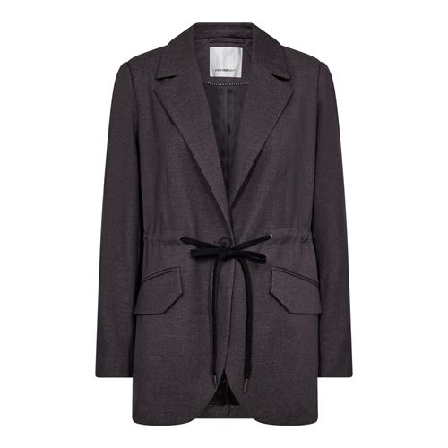 CO`COUTURE BLAZER, FIOLACC STRING TIE BLAZER, GREY MELANGE