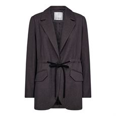 CO`COUTURE BLAZER, FIOLACC STRING TIE BLAZER, GREY MELANGE