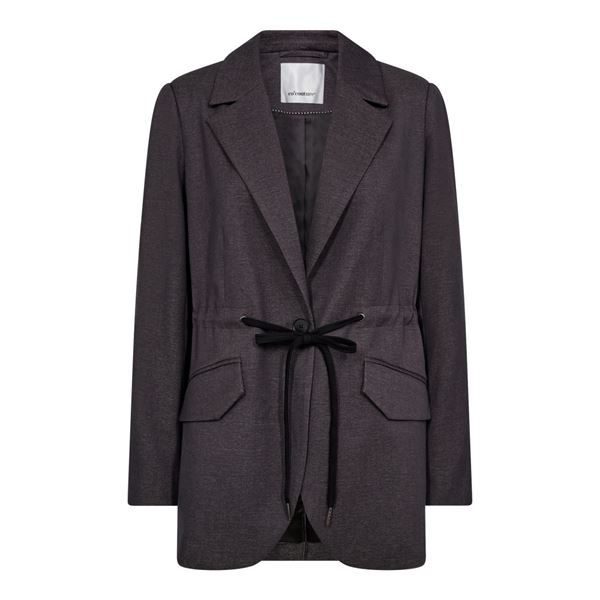 CO`COUTURE BLAZER, FIOLACC STRING TIE BLAZER, GREY MELANGE