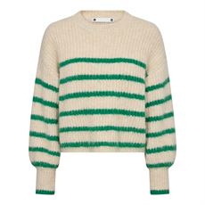 CO`COUTURE STRIK, CORALIECC CROP STRIPE O-KNIT, BONEGREEN