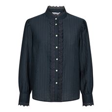 CO`COUTURE SKJORTE, ANGIECC ANGLAISE SHIRT, NAVY