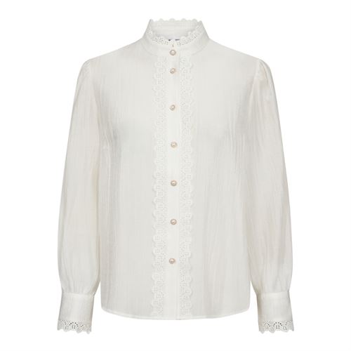 CO`COUTURE SKJORTE, ANGIECC ANGLAISE SHIRT, WHITE