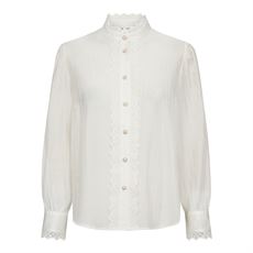 CO`COUTURE SKJORTE, ANGIECC ANGLAISE SHIRT, WHITE