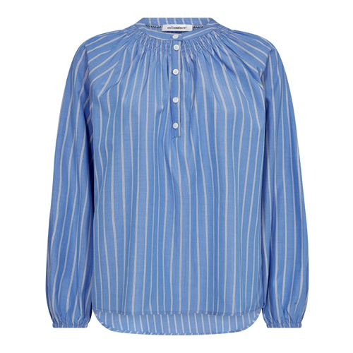 CO`COUTURE BLUSE, SAMRACC STRIPE BLOUSE, SKY BLUE