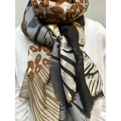 THREE M TØRKLÆDE, SCARVES 24I147, BLACK