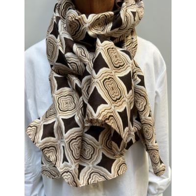 THREE M TØRKLÆDE, SCARVE 24i159, TAUPE