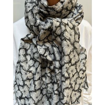 THREE M TØRKLÆDE, SCARVES TO24I121, BLACK