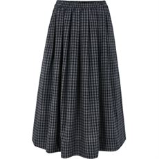 ESMÈ STUDIOS NEDERDEL, ESVALDIS MIDI SKIRT, BLACK CHECK