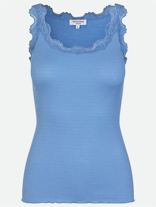 ROSEMUNDE TOP, RWBABETTE SL U-NECK LONG LACE TOP, BLUE HEAVEN