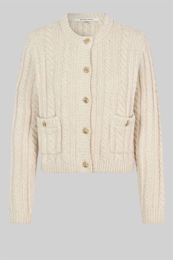 SECOND FEMALE CARDIGAN, KAROLINA KNIT CARDIGAN, PUMICE STONE