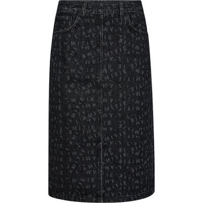 HAUTE L`AMITIÉ NEDERDEL, LOGO PENCIL SKIRT, BLACK