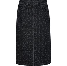 HAUTE L`AMITIÉ NEDERDEL, LOGO PENCIL SKIRT, BLACK