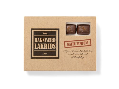 BAGSVÆRD LAKRIDS, KAFFE SYMFONI ÆSKE, 125 GR