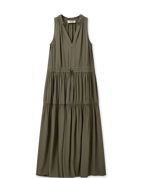 MOS MOSH KJOLE, MMSABRI SL SOLIDA DRESS, DUSTY OLIVE