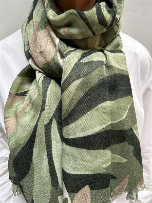 THREE M TØRKLÆDE, SCARVES 24i143, GREEN