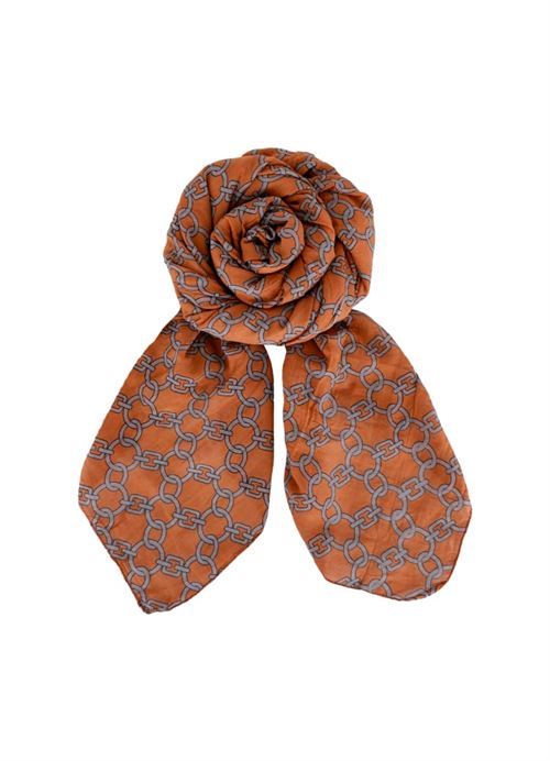 BLACK COLOUR TØRKLÆDE, BCCHAIN SCARF, RUST