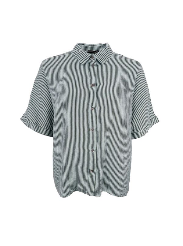 BLACK COLOUR SKJORTE, BCMELINA LINEN WING SHIRT, SAFARI GREEN