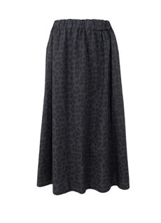 BLACK COLOUR NEDERDEL, BCABBIE LEO SKIRT, GREY LEOPARD