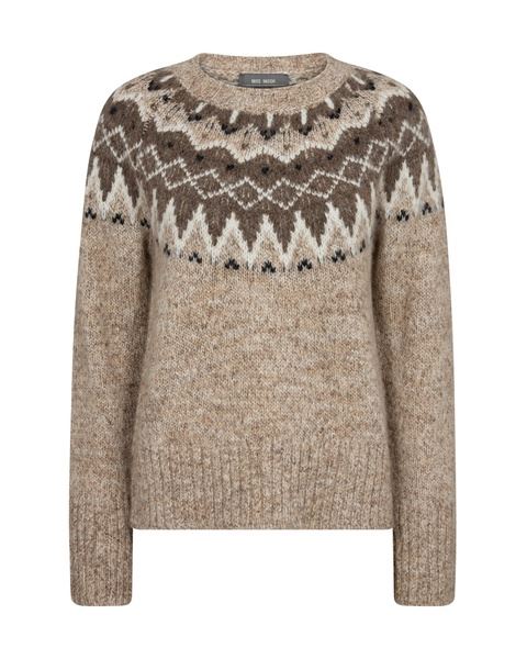 MOS MOSH STRIK, MMSIDSEL WARM KNIT, TANNIN