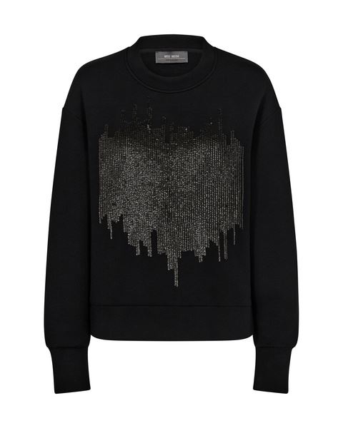 MOS MOSH SWEATSHIRT, MMDAKOTA O-LS GLAM SWEATSHIRT, BLACK