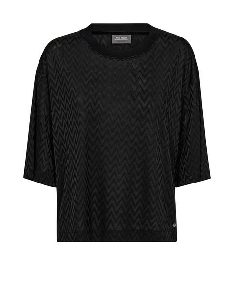 MOS MOSH T-SHIRT, MMTASH O-SS SONI TEE, BLACK