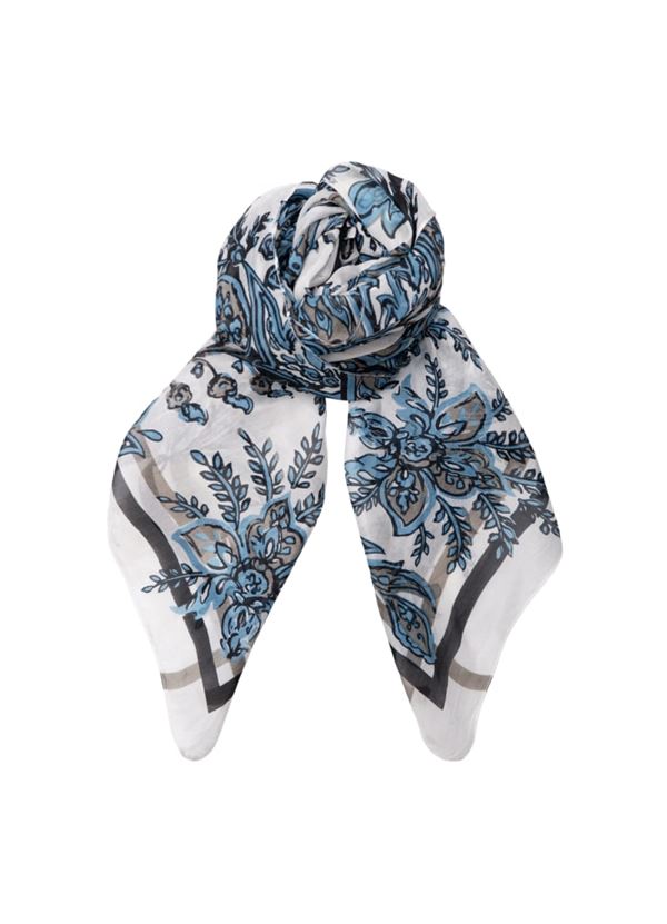 BLACK COLOUR TØRKLÆDE, BCKIRSTINE SILK SCARF, OFF WHITE PAISLEY