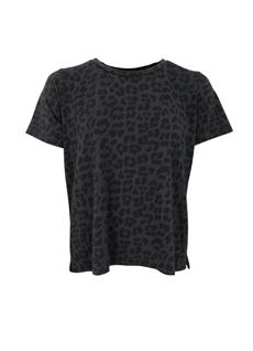 BLACK COLOUR T-SHIRT, BCZELDA S/S LEO T-SHIRT, GREY LEOPARD