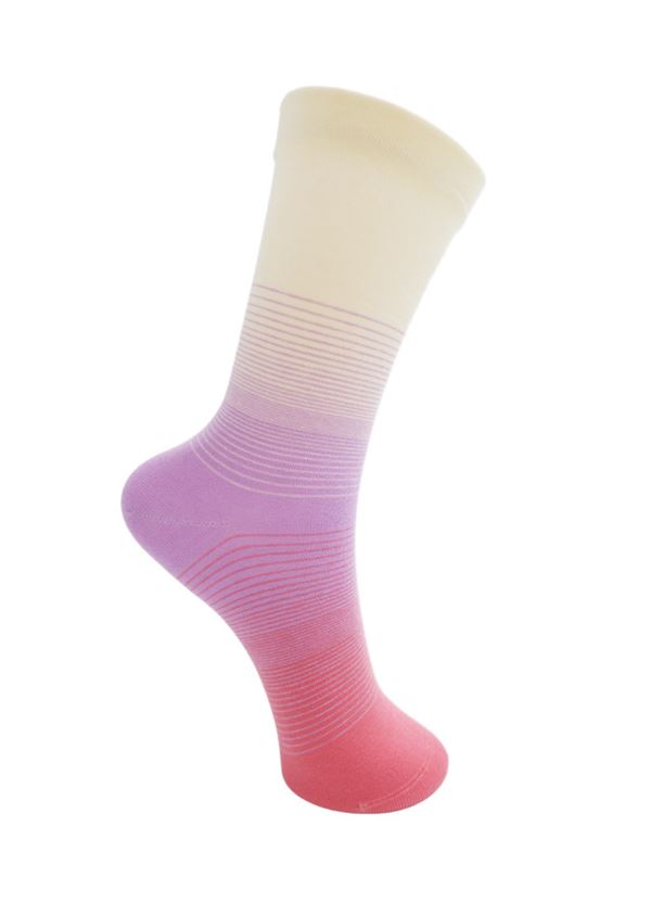 BLACK COLOUR STRØMPER, BCDAWN CONTRAST SOCK, CREME/CORAL MIX