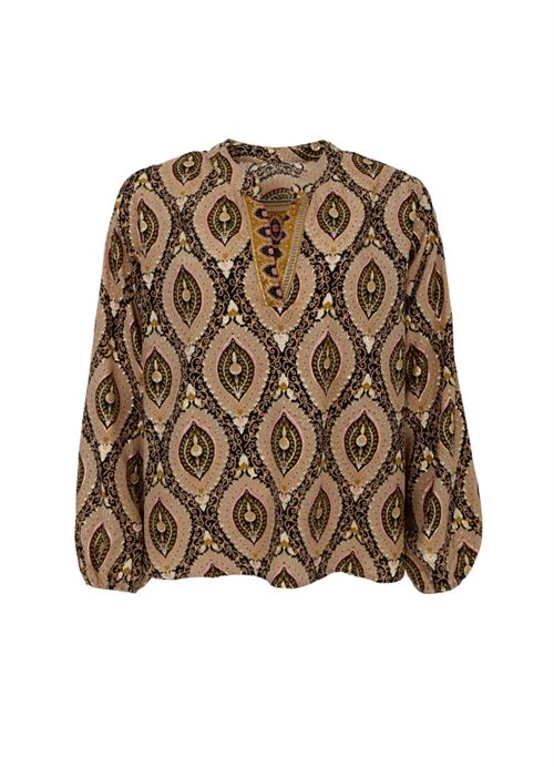 BLACK COLOUR BLUSE, BCLUNA JUBILEE BLOUSE, GOLDEN IVY