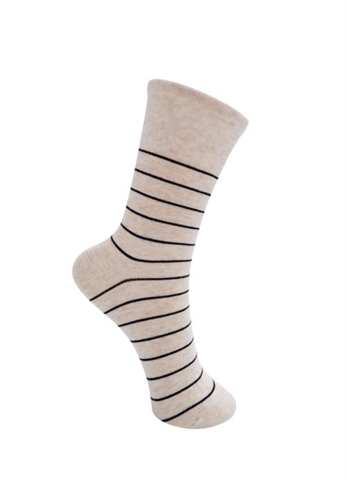 BLACK COLOUR STRØMPER, BCMARINA SOCK, CREME